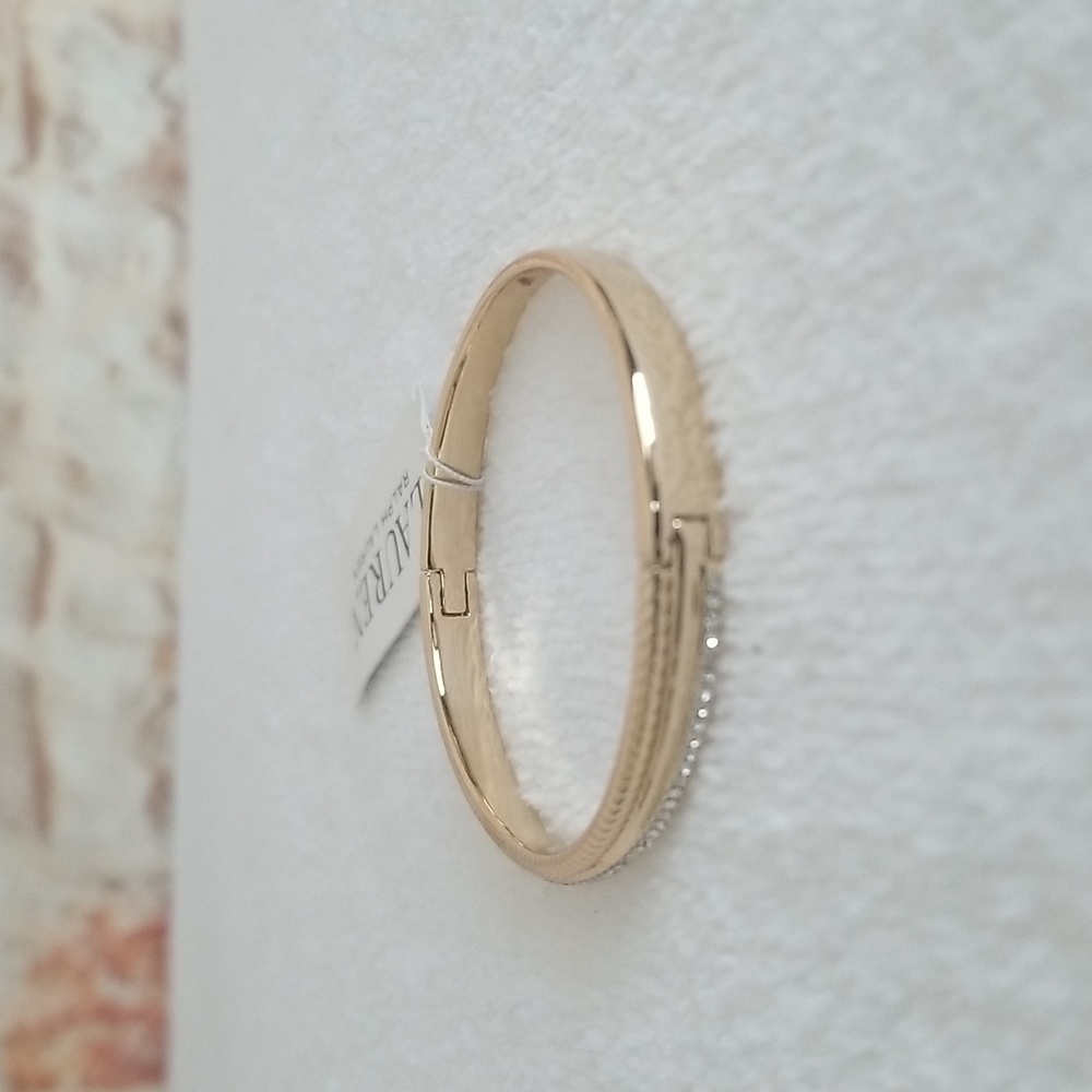 New Ralph Lauren Pave Crossover Bangle Bracelet - Picture 2 of 6